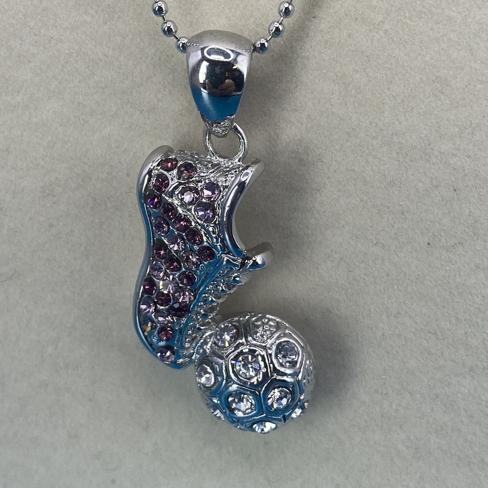 Berkeley Designs Soccer Cleat & Ball Pendant Necklace Fashion Jewelry